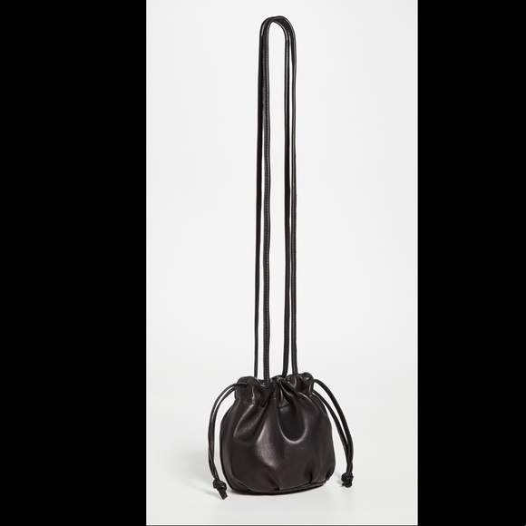 Clare V. Emma black lambskin drawstring crossbody - Picture 3 of 9